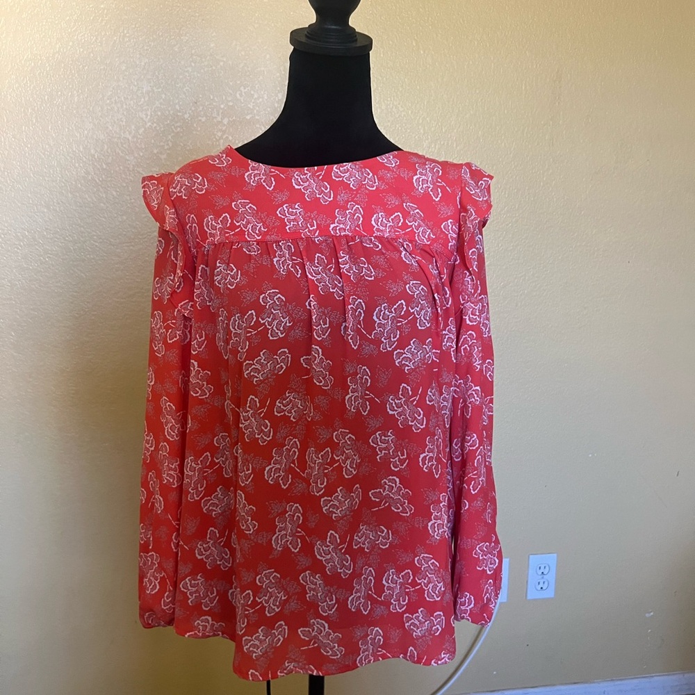 Chic orange floral Blouse